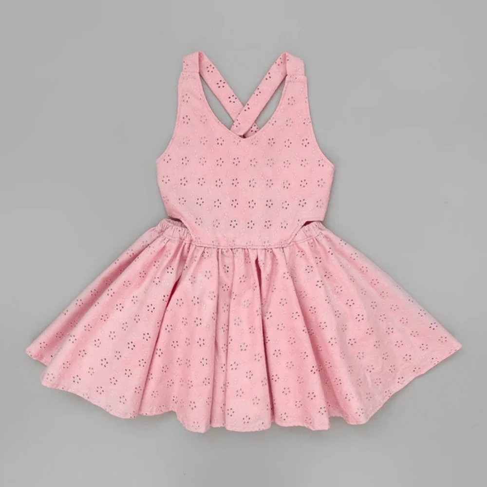 Little People Rocx Twirl Dress I Pink Eyelet